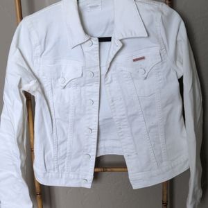 {Hudson} White Denim Jacket